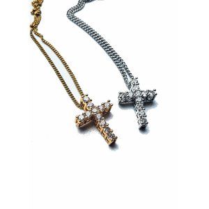 Mini CZ Cross Necklace